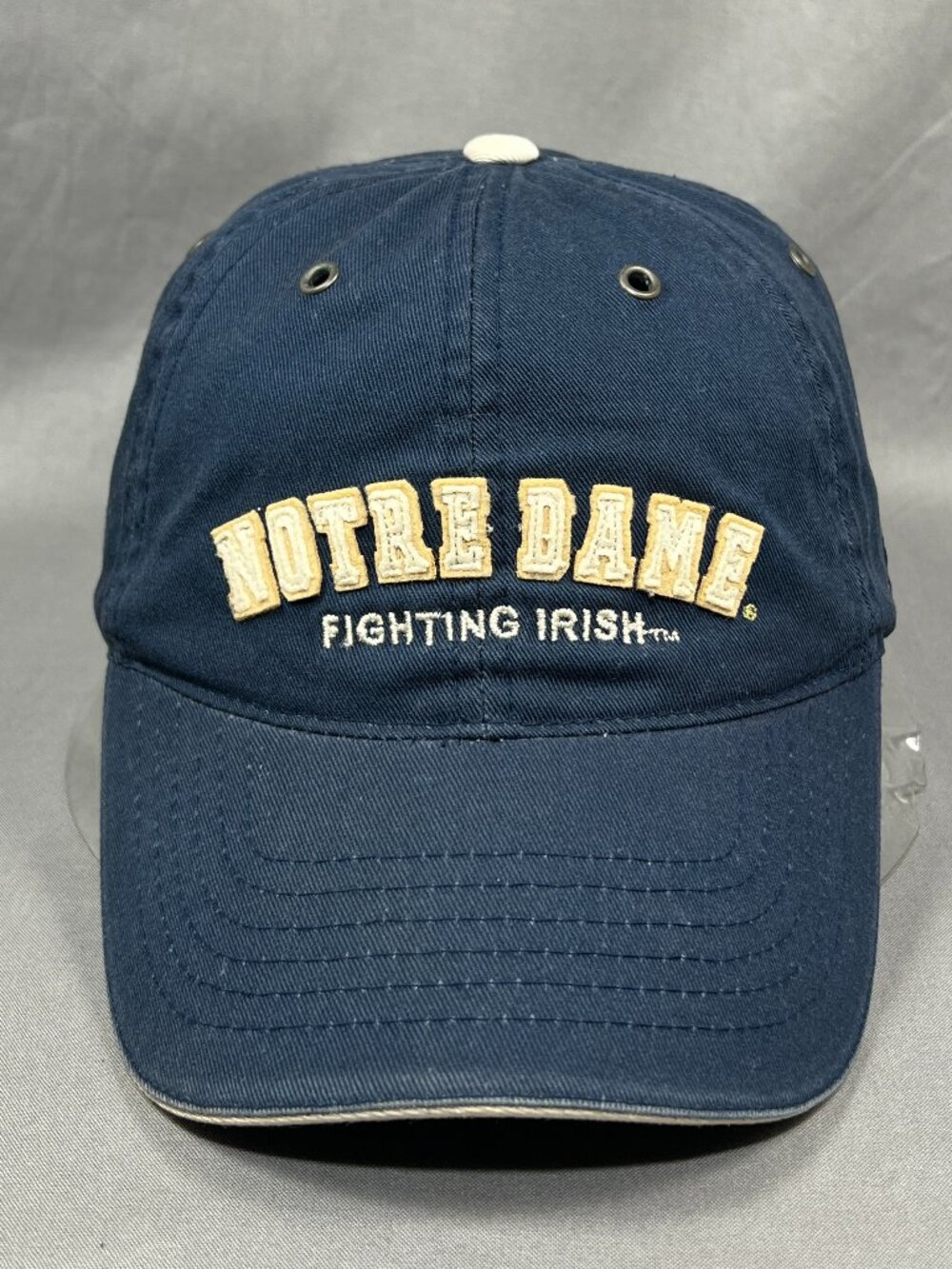 Notre Dame Colosseum Strapback Hat Cap Navy Shamrock Fighting Irish Dad Mens